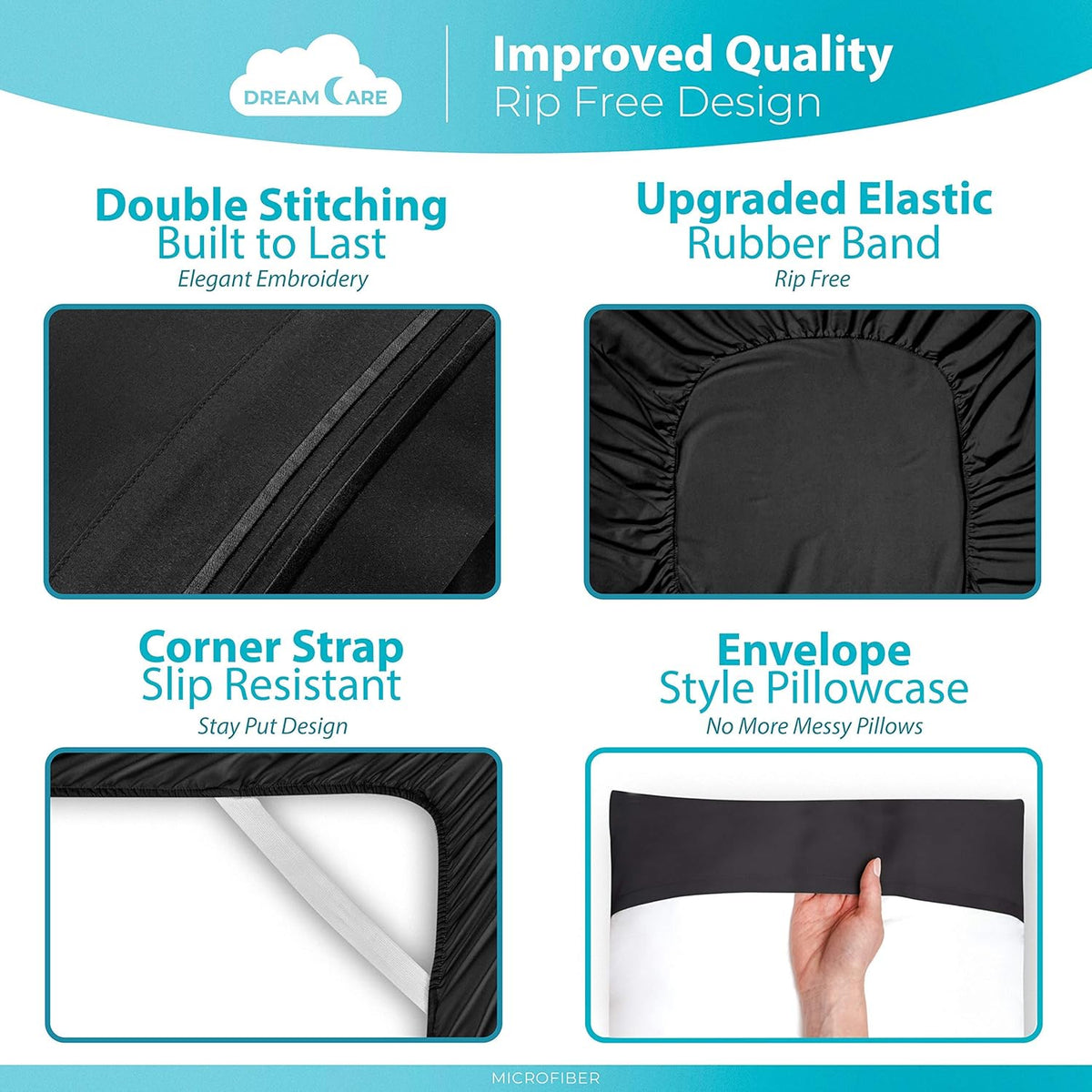 California King Sheet Sets - 6 Pcs Breathable Cooling Sheets