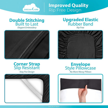 California King Sheet Sets - 6 Pcs Breathable Cooling Sheets