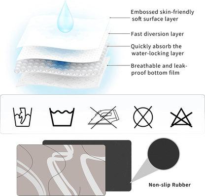 Bar Counter Protector Absorbent Coffee Maker Spill Rug, Heat Resistant Tamping Mat Protects against Spills, Water Proof Kitchen Decor, Use as Cup Mat