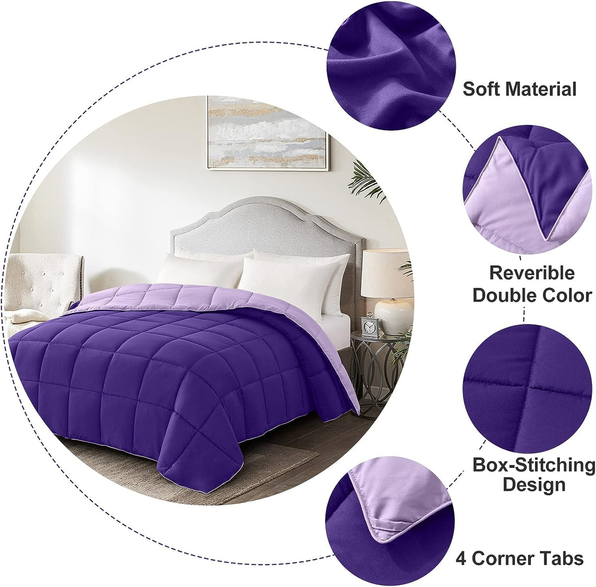 Twin/Twin XL Comforter - Bed Duvet Insert Lightweight